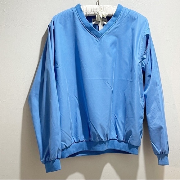 CHIX WITH STIX Women’s Blue Golf V-Neck Water Resistant Wind Breaker - Picture 1 of 8